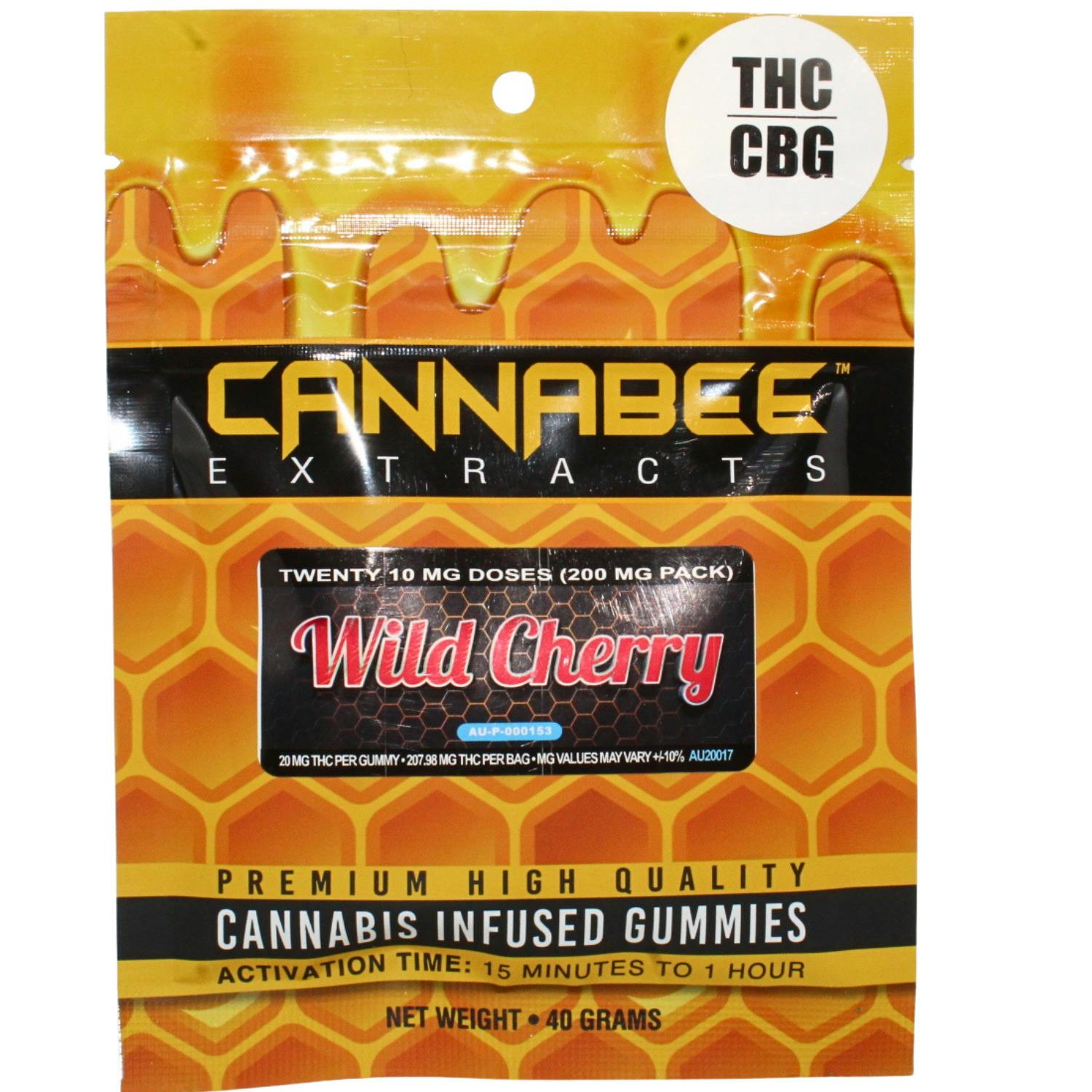 CANNABEE EXTRACTS WILD CHERRY 200MG CBG GUMMIES REC