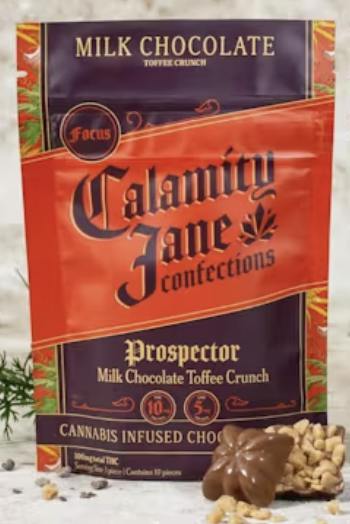 Calamity Jane | Prospector | Milk Chocolate Toffee Crunch | 10pk | 100mg THC 100mg CBG