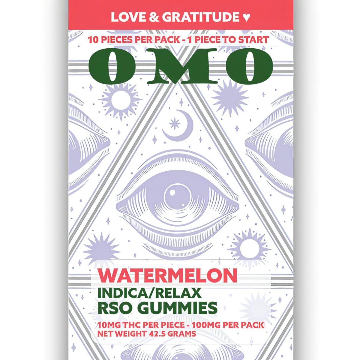 OMO | RSO Watermelon Gummies | 10pk | 100mg