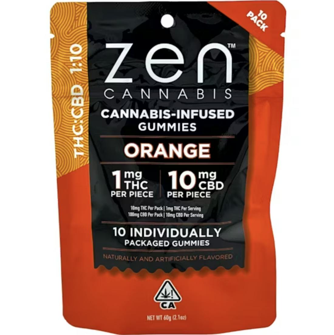 Zen Cannabis: Orange 10mgTHC/100mgCBD