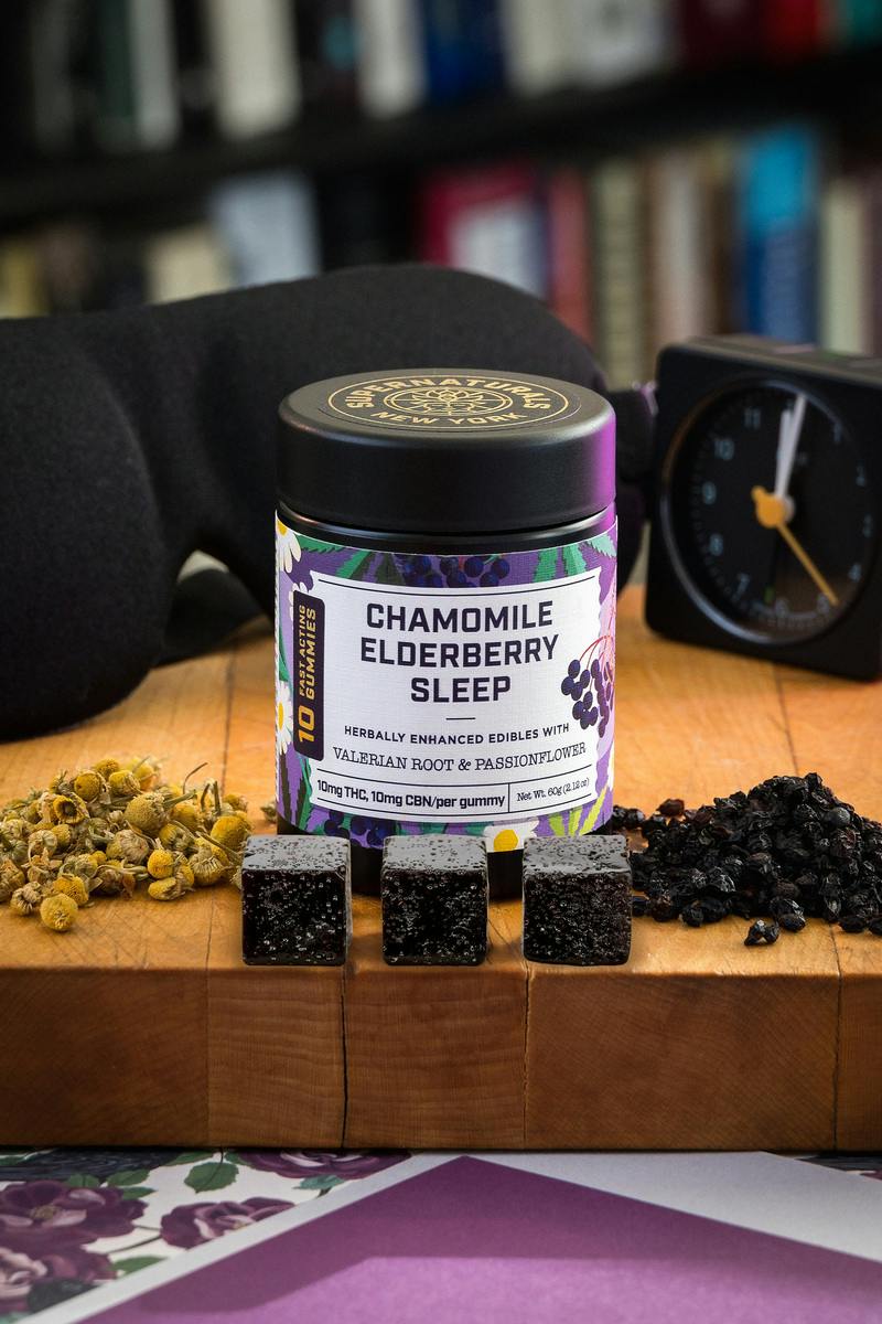 Super Naturals | Edibles | Chamomile Elderberry Sleep (Indica) | 10mg THC |10mg CBD
