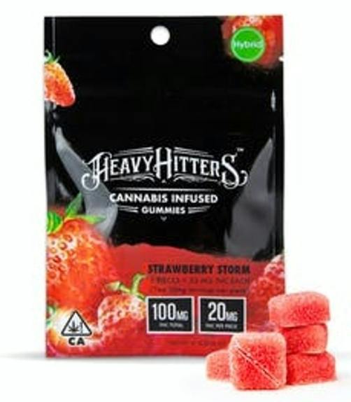 Heavy Hitters | Edibles | Strawberry Storm | 100mg THC | 5ct