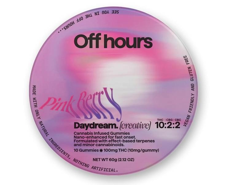 Off Hours | Edibles | Daydream Pink Berry (Creative) | 10mg X 10pc