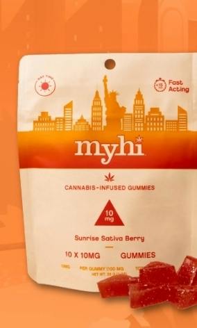 MyHi | Infused Edible | Super Sativa Tangerine | THC 2:1 CBD | 10ct