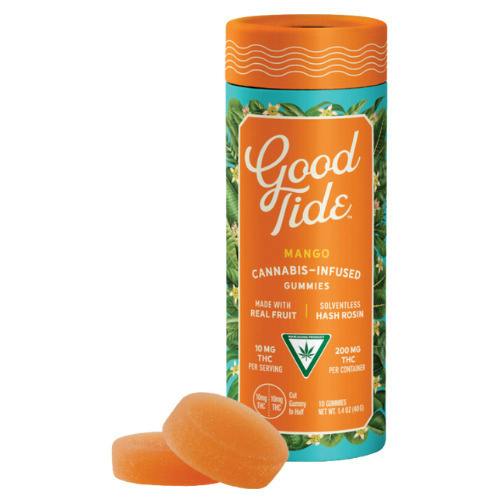 Good Tide Mango Solventless Hash Rosin Gummies 200mg THC