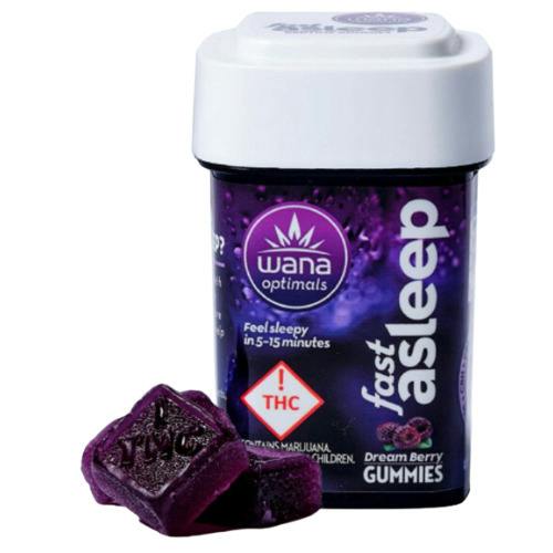 Wana Fast Asleep Dream Berry Gummies 100mg CBD : 20mg CBN : 20mg CBG : 20mg THC