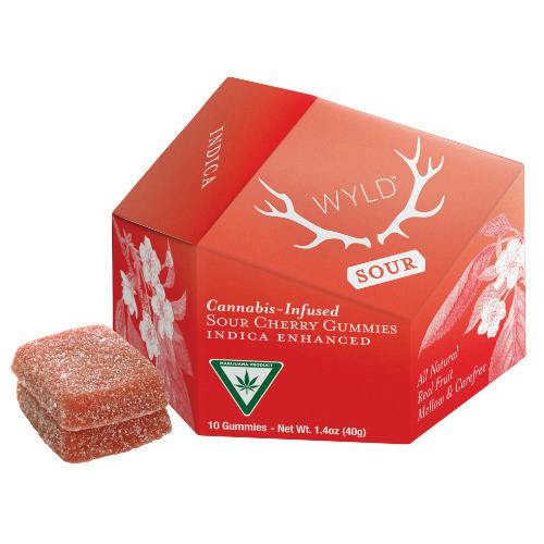 Wyld Sour Cherry Indica Gummies 200mg THC