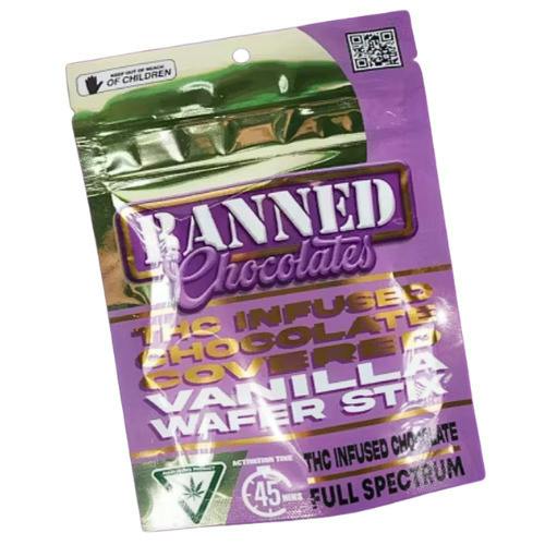 Banned Chocolate Covered Vanilla Wafer Stix 200mg THC