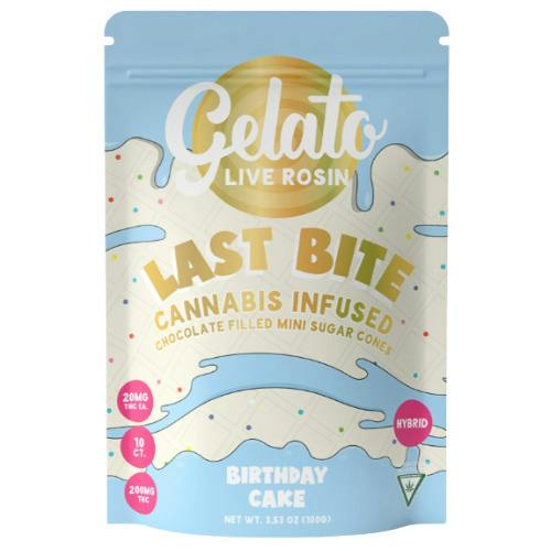 Gelato Last Bite Birthday Cake Live Rosin Infused Cones 200mg THC