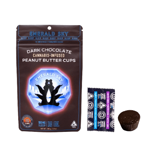 Emerald Sky Dark Chocolate Peanut Butter Cups - Sleep 100mg 10pk