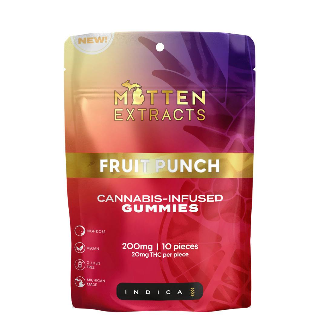 Mitten Extracts 200mg Gummies Fruit Punch