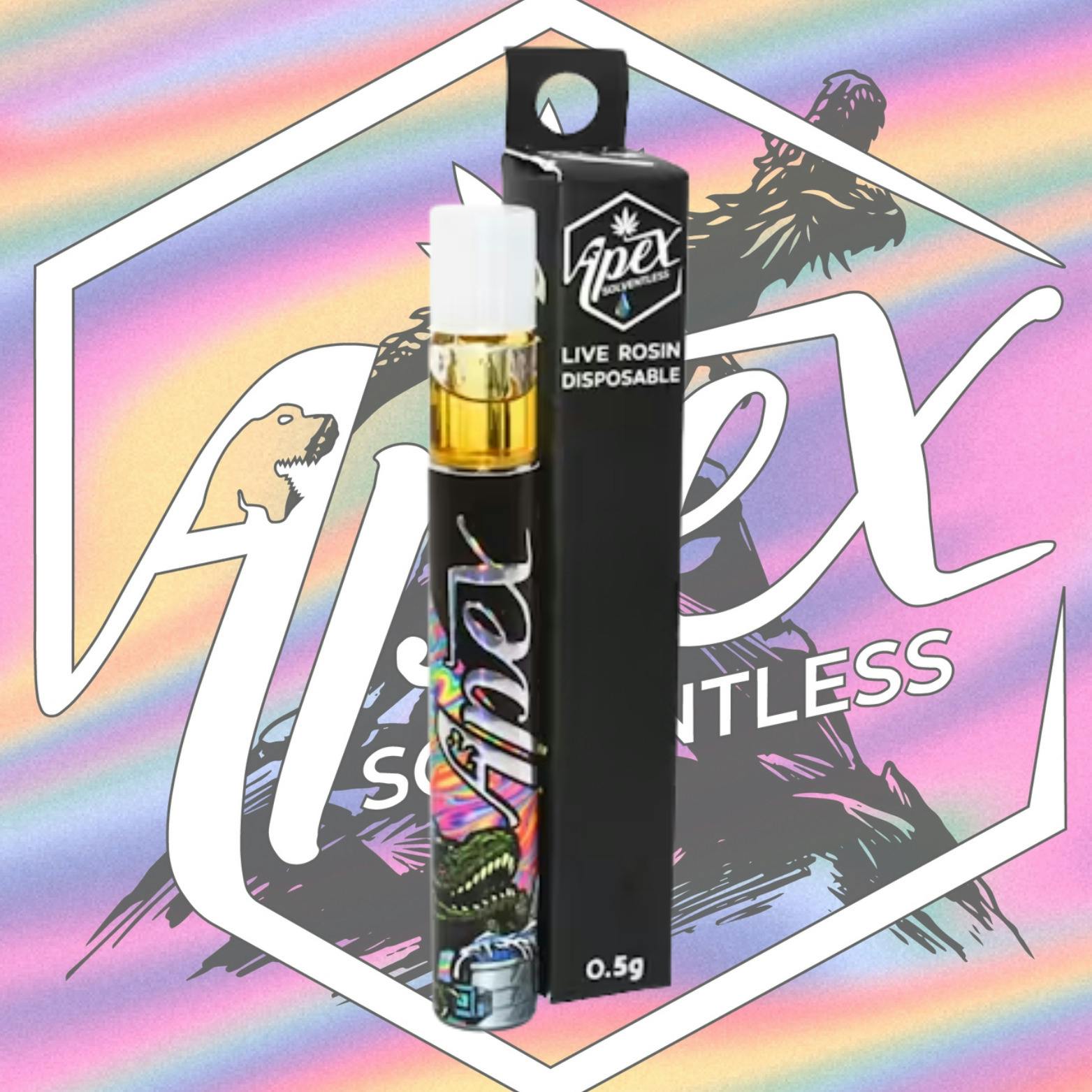 Apex .5g Live Rosin Disposable Rainbow Belts