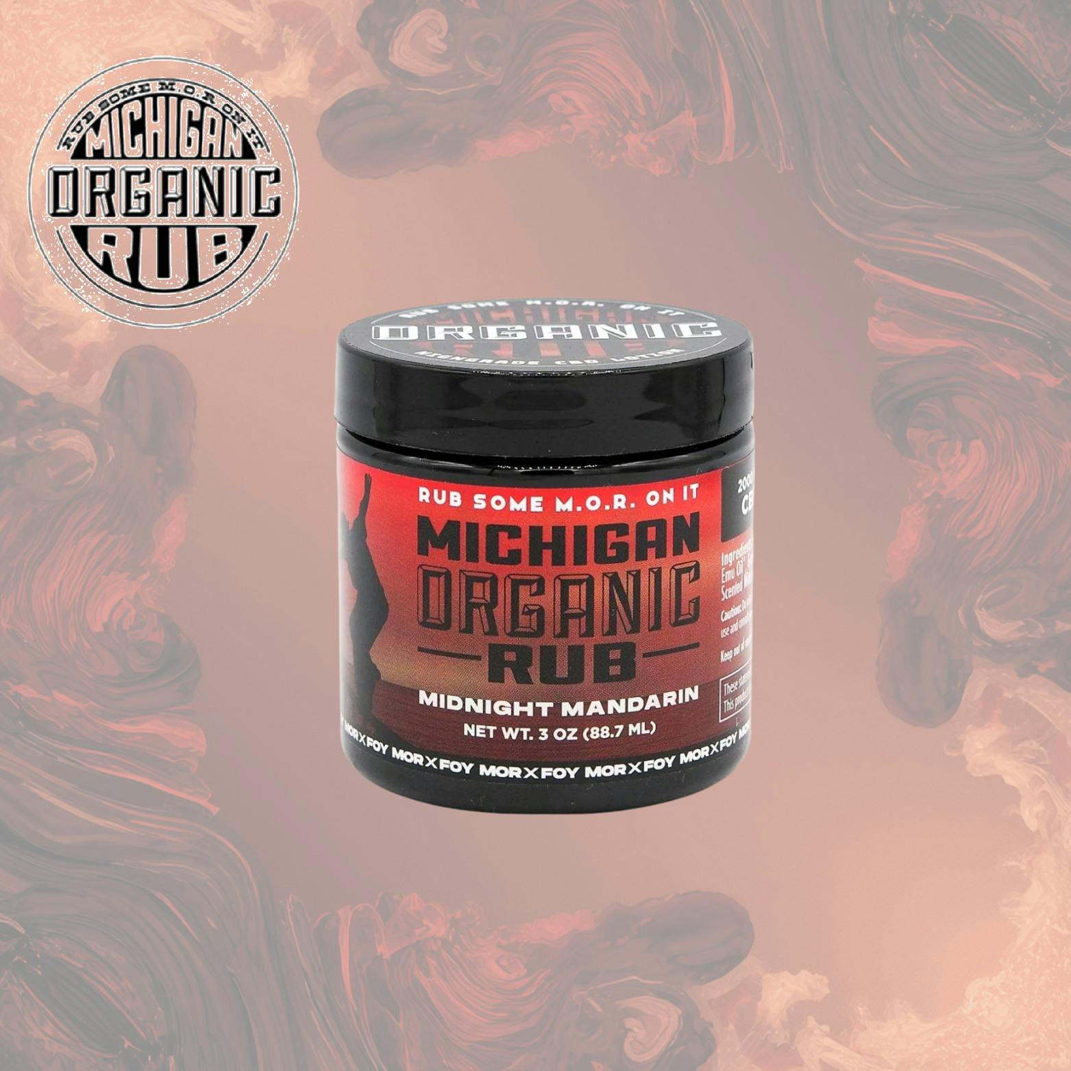 Michigan Organic Rub 1000mg CBD Topical Jamie Foy