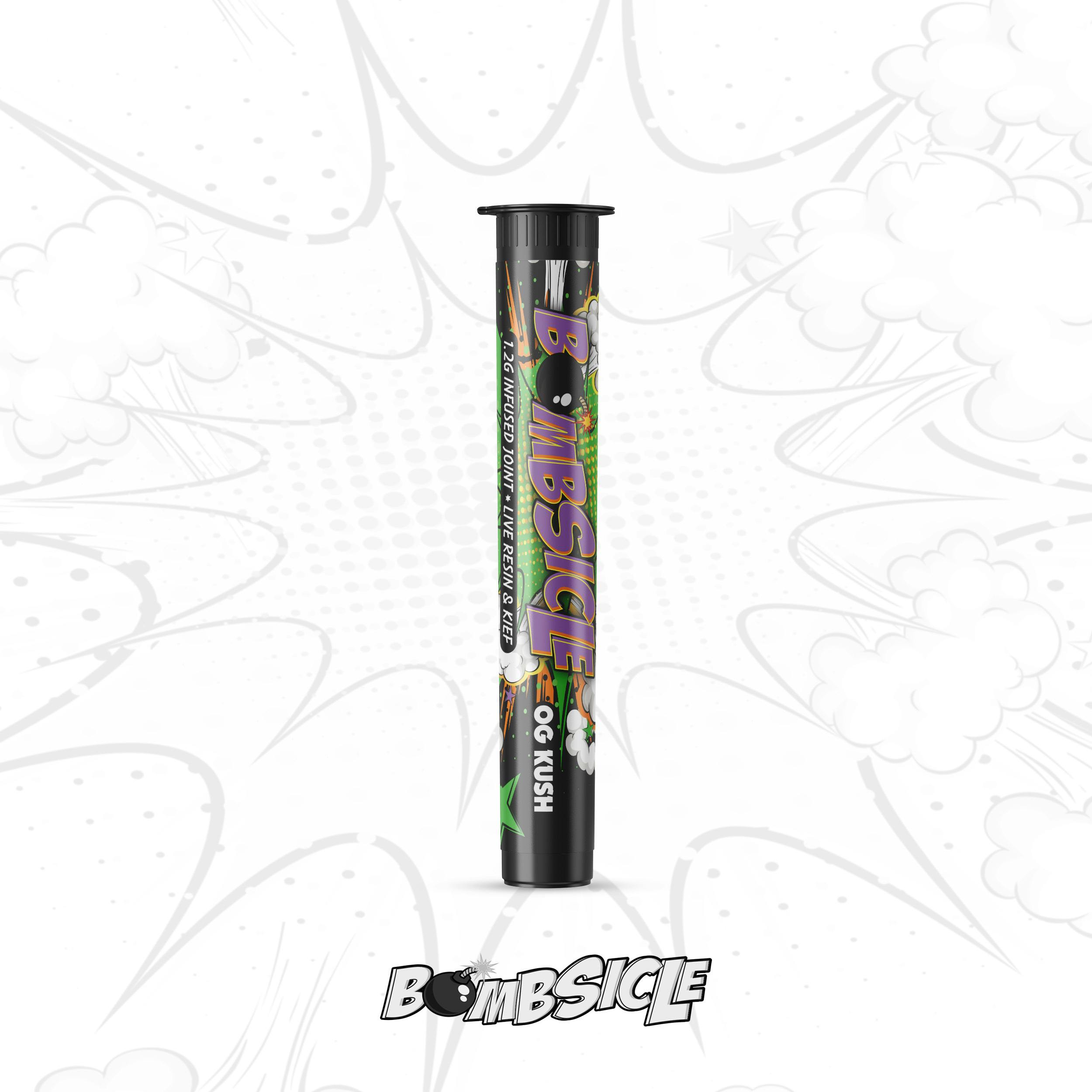 Bombsicle 1.2g Live Resin & Kief Infused Preroll OG Kush