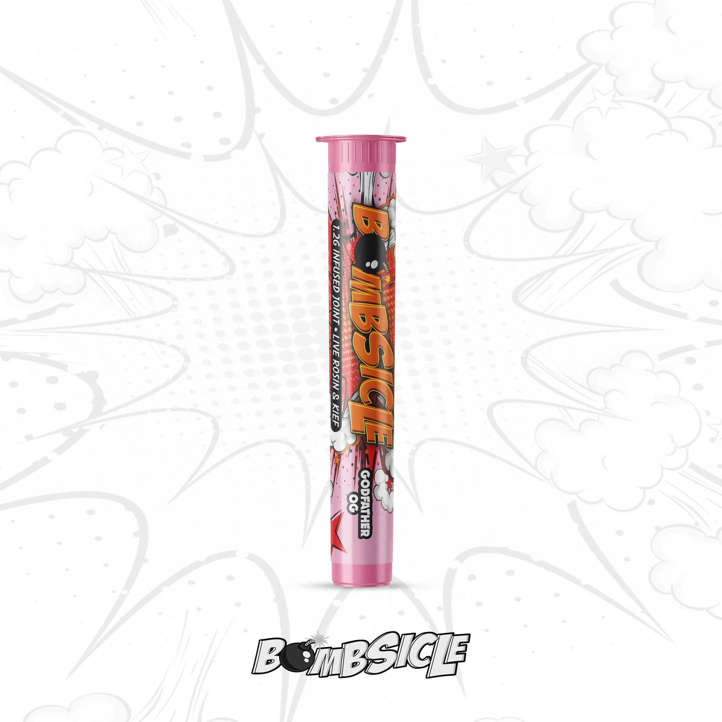 Bombsicle 1.2g Rosin & Kief Infused Preroll Godfather OG