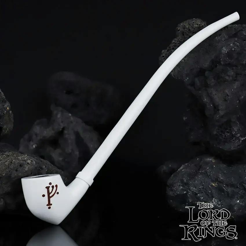 Wood Pipe Pulsar Shire Pipes x LoTR GANDALF THE WHITE Smoking Pipe 12.5"