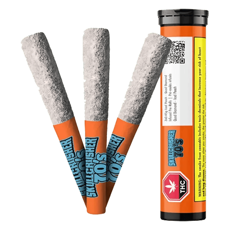 Iced Peach 3 x 0.45g Quad Diamond Infused Pre-Rolls