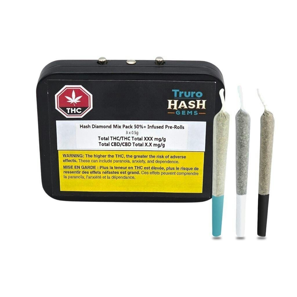 Hash Diamond Mix Pack 50% + Infused Pre-Rolls