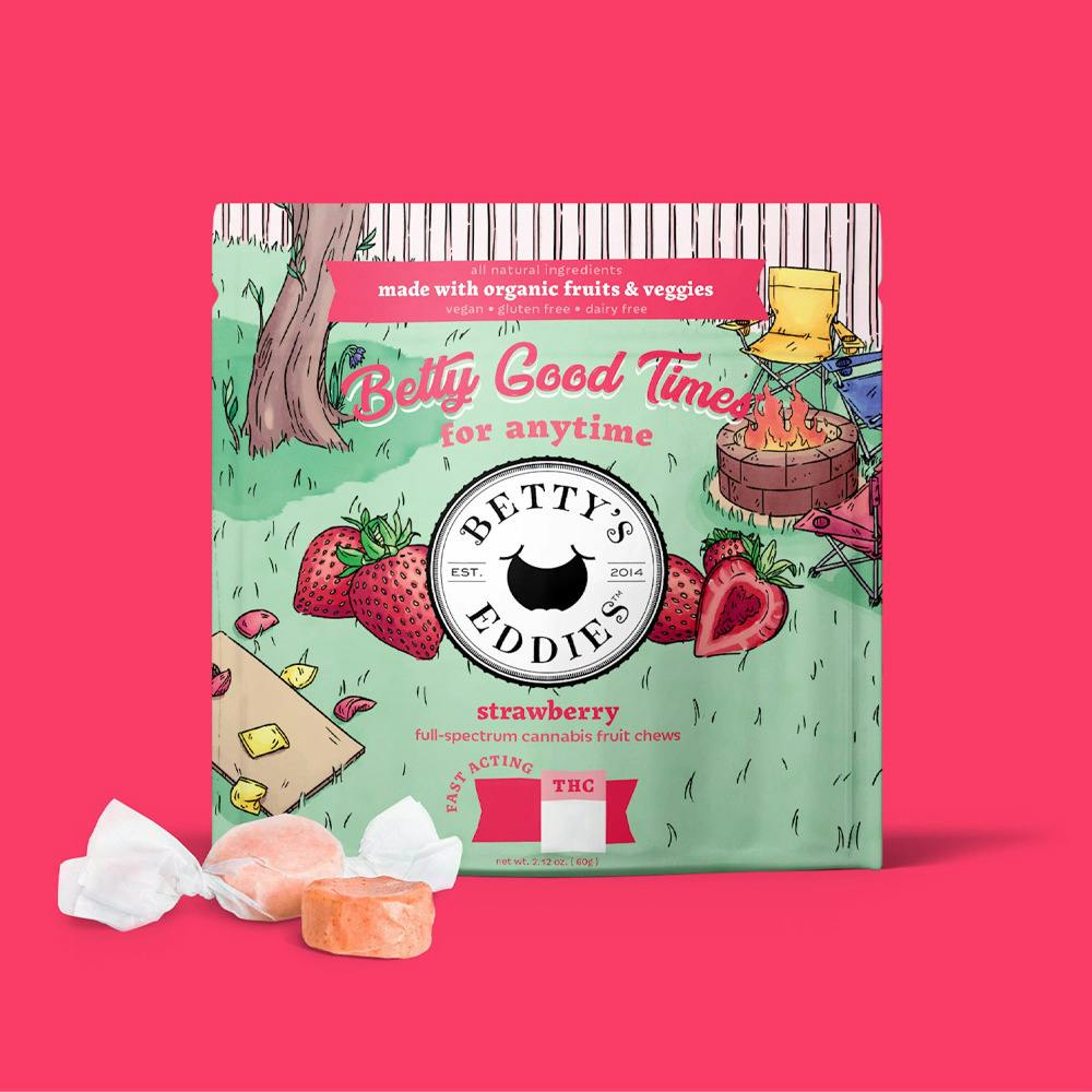 BETTY'S EDDIES Fruit Chew 50mg: Strawberry 1pc
