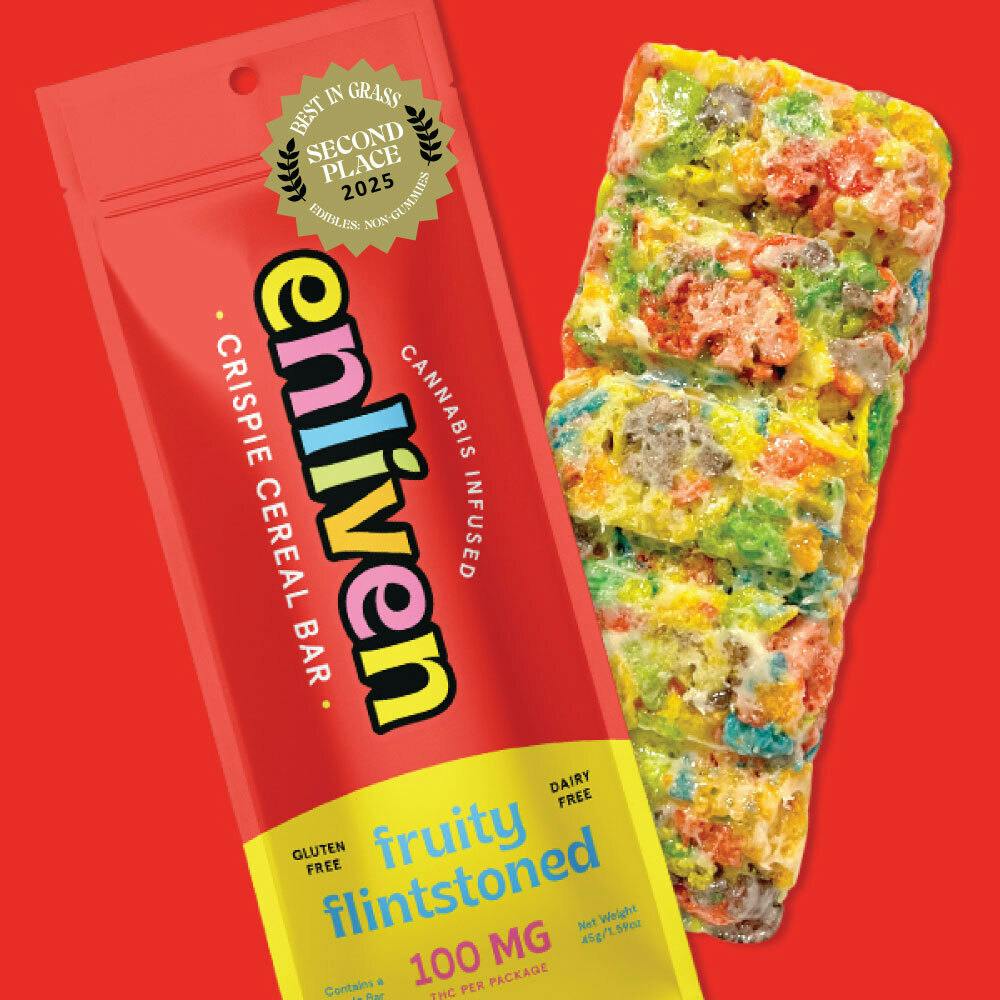 ENLIVEN Cereal Bar 100mg: Fruity Flinstoned