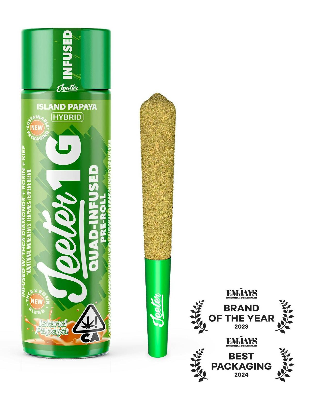 JEETER - INFUSED PREROLL - QUADS ISLAND PAPAYA - 1G