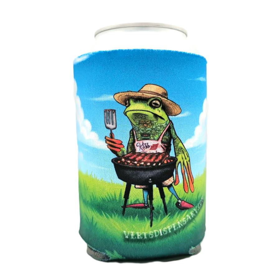Verts Grillin' Frog - Koozie