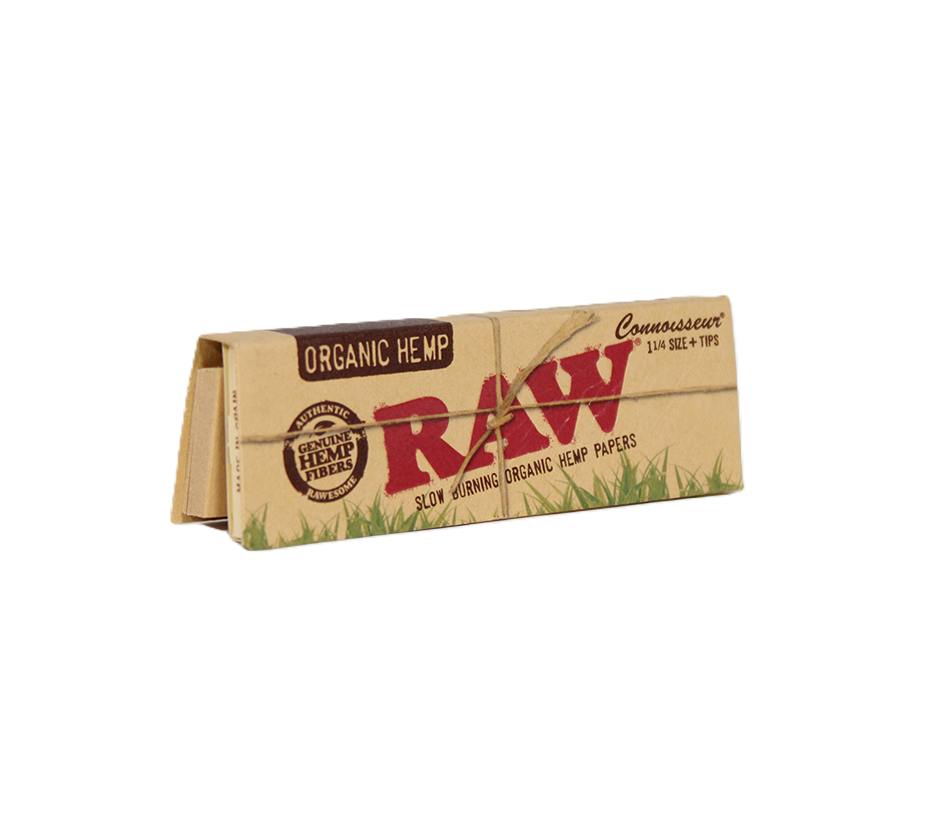 Connoisseur 1 1/4" Organic Hemp Rolling Papers + Tips - 50pk