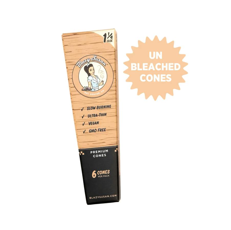 Unbleached - 1 1/4" Cones - 6pk