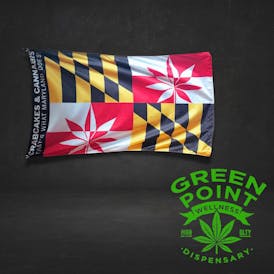 Crabcakes & Cannabis Festival Flag - Regular