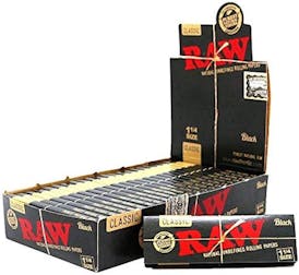 Raw Rolling Papers Black 1 1/4"