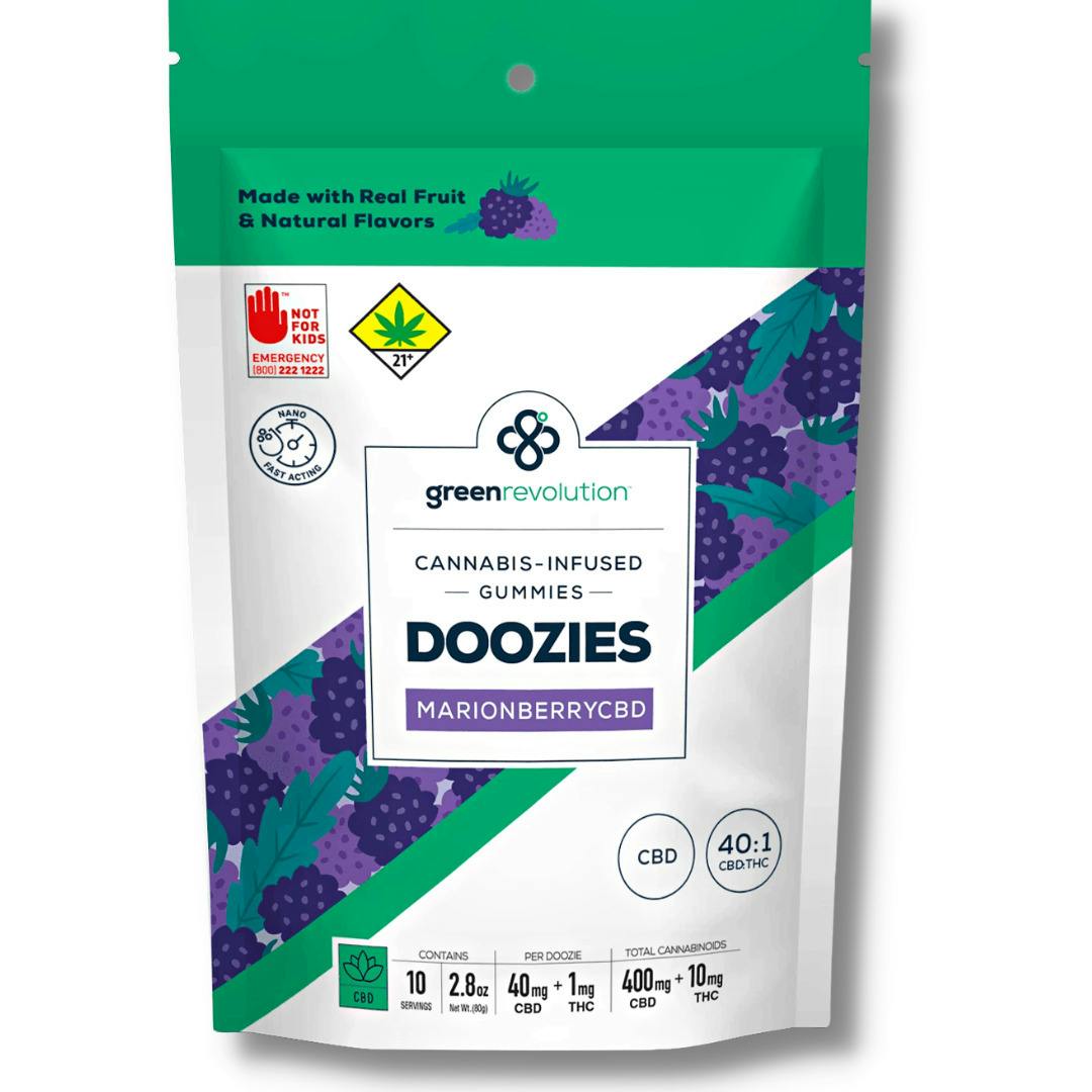Blue Raspberry 1:1:1 CBN/THC/CBD with Melatonin 10pk Gummy Edible (Doozies)