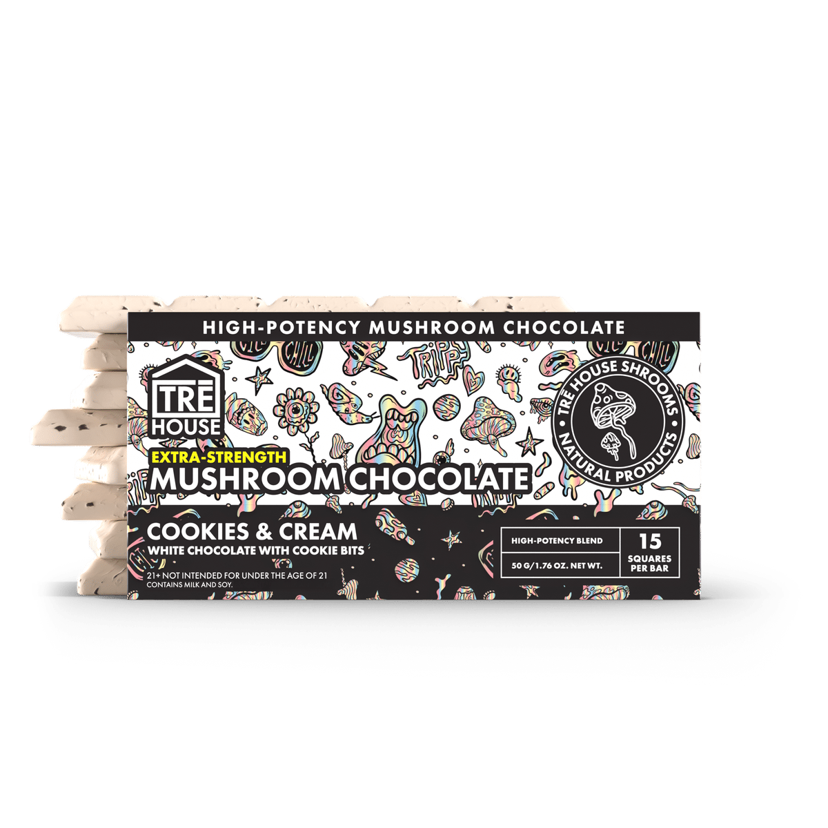 Extra Strength Magic Mushroom Chocolate - Cookies & Cream