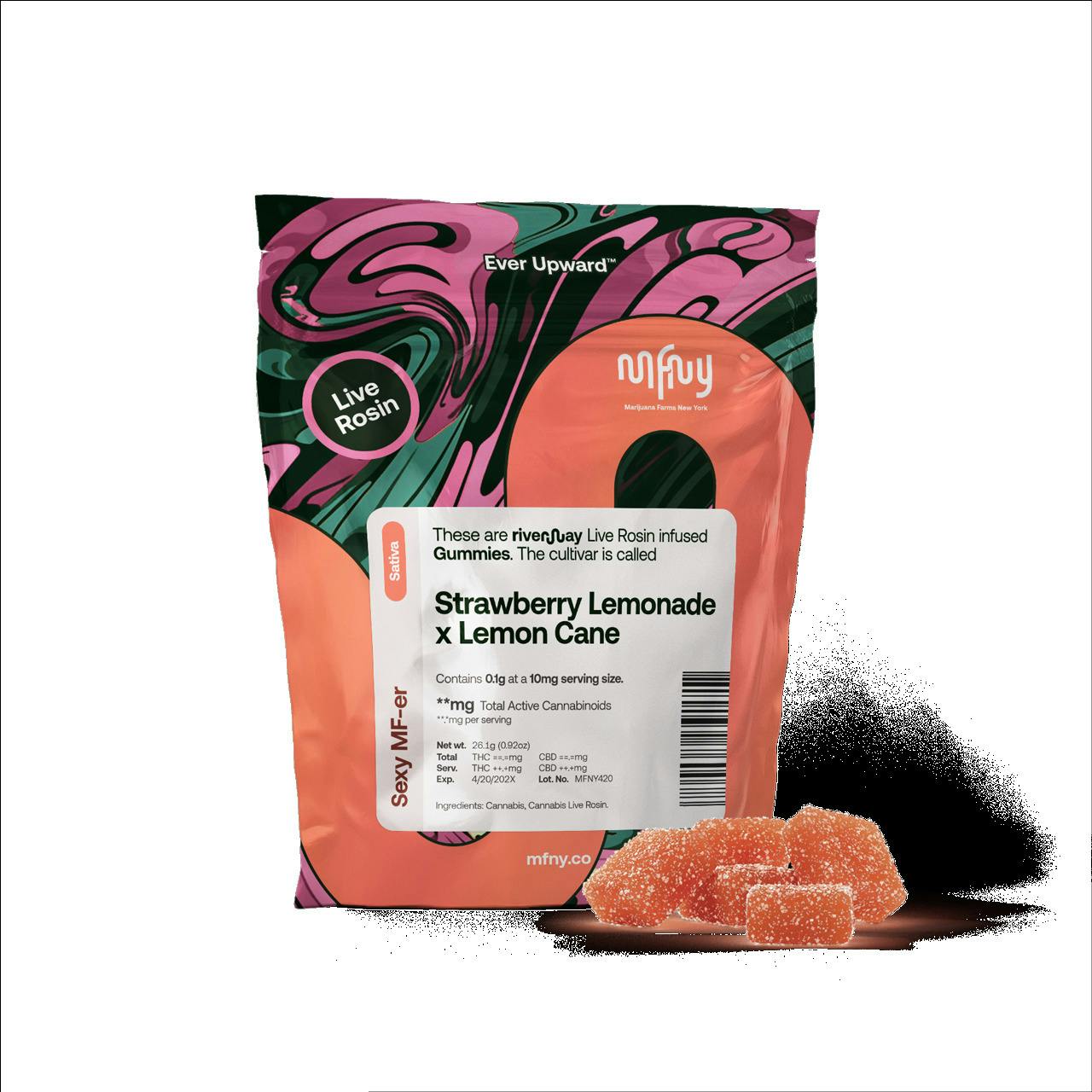MFNY | Strawberry Lemonade (s) x Lemon Cane Live Rosin Gummies 10mg/10pk