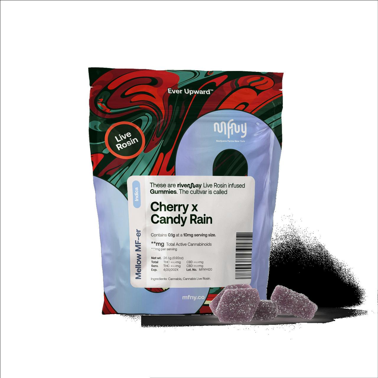MFNY | Cherry (i) x Candy Rain Live Rosin Gummies 10mg/10pk