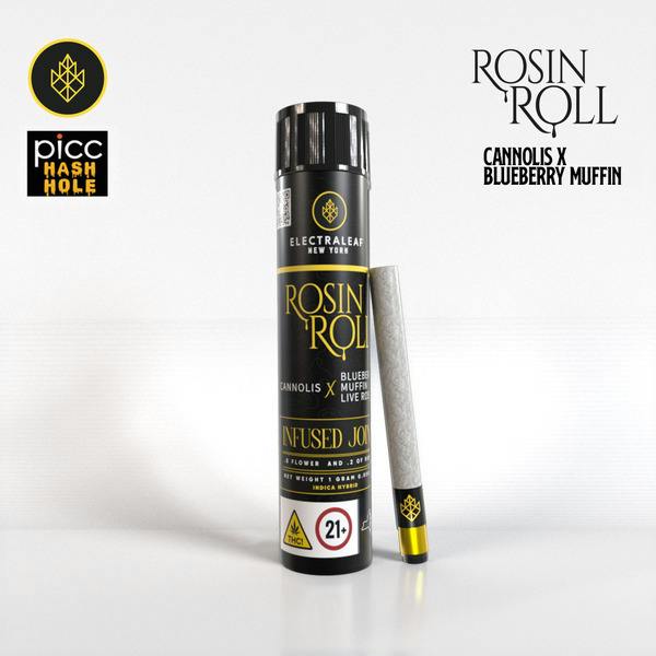 Electraleaf | Cannolis (i-h) x Blueberry Muffin Live Rosin Infused Ceramic Tip Pre-Roll