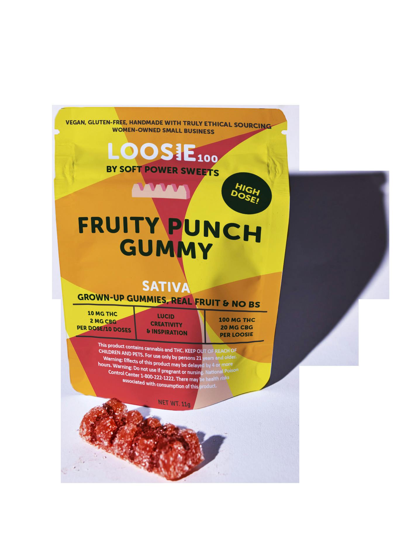 Soft Power Sweets | Fruity Punch (s) 5:1 thc:cbg Gummy