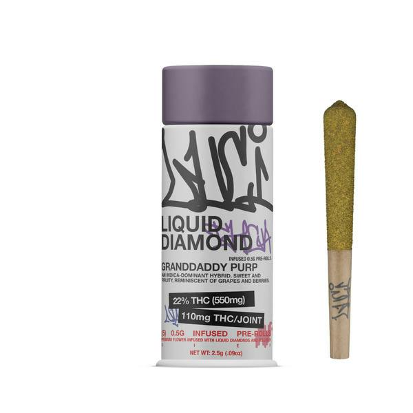 LUCI | Grandaddy Purp (i-h) Diamond Infused Pre-Rolls .5g/5pk