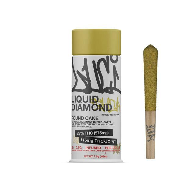 LUCI | Pound Cake (i-h) Diamond Infused Pre-Rolls .5g/5pk