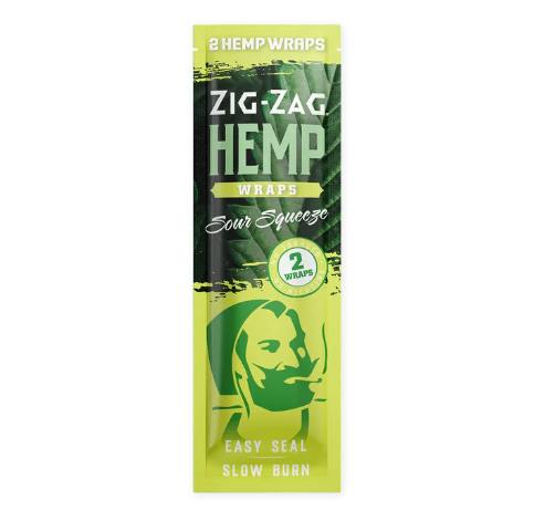 Zig Zag Hemp Wraps 2pk - Sour Squeeze