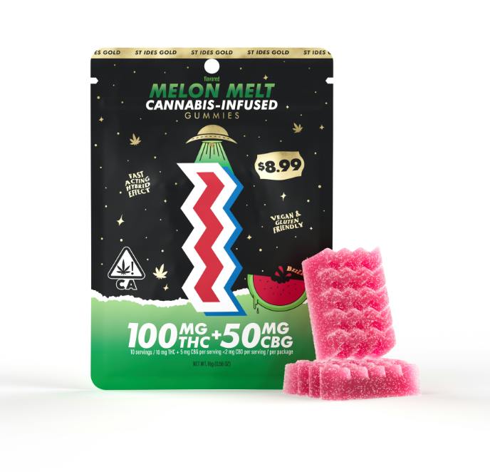 St.Ides Gummy 2pk 100mg 2:1 THC:CBG - Melon Melt (H)