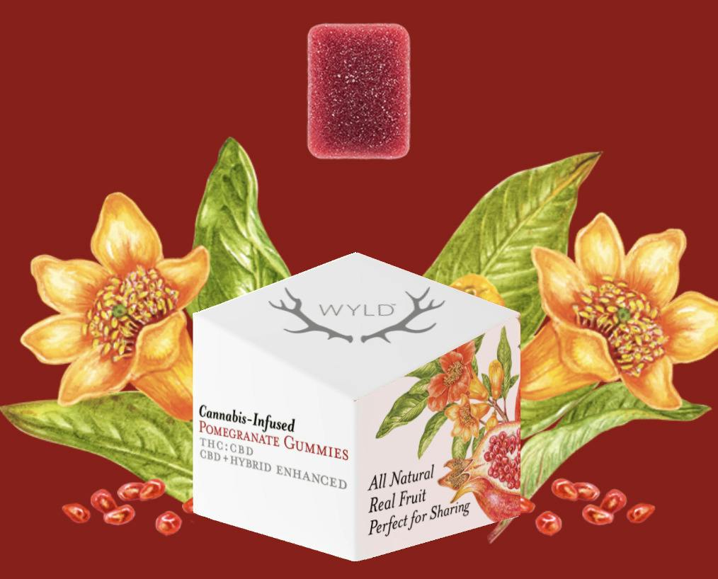Gummies - POMEGRANATE Hybrid - 1:1 (THC:CBD) - 20 Pcs