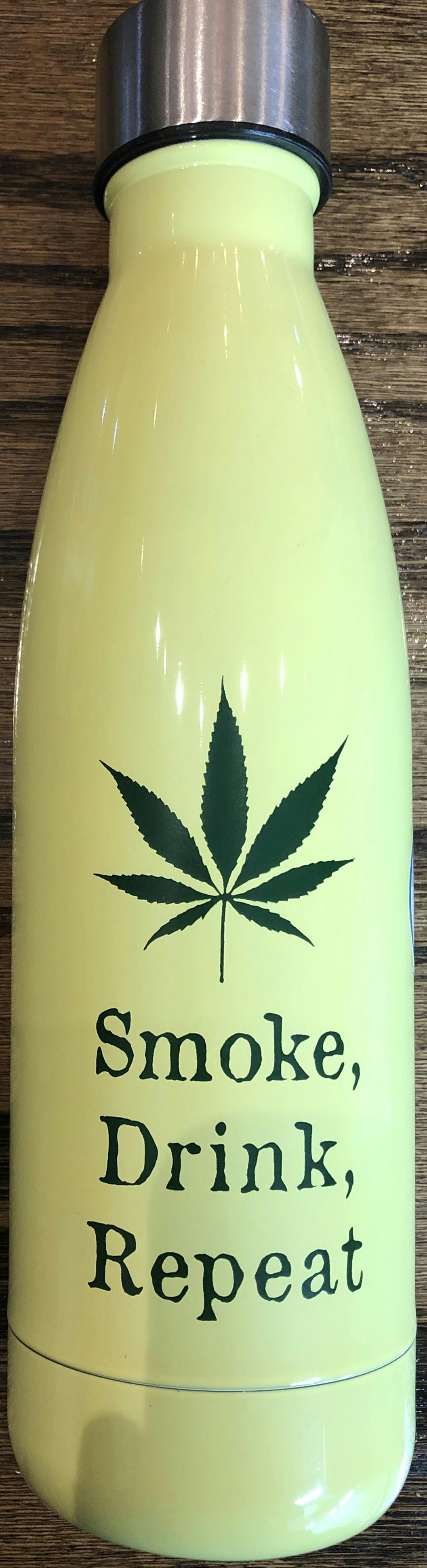 Weed Leaf Metal Bottle