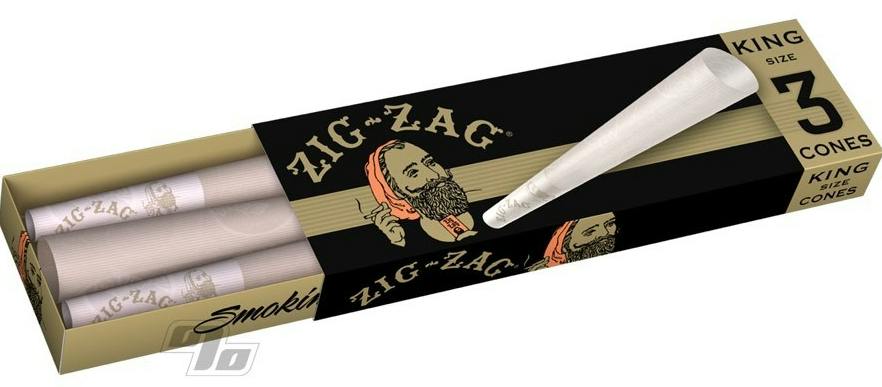 Zig Zag Unbleached 1 1/4 Cones 2pack