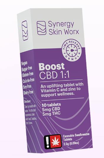 Synergy Skin Worx Tablets 1:1 THC:CBD at Gorge Greenery All Things Cannabis- Marijuana Dispensary Hood River