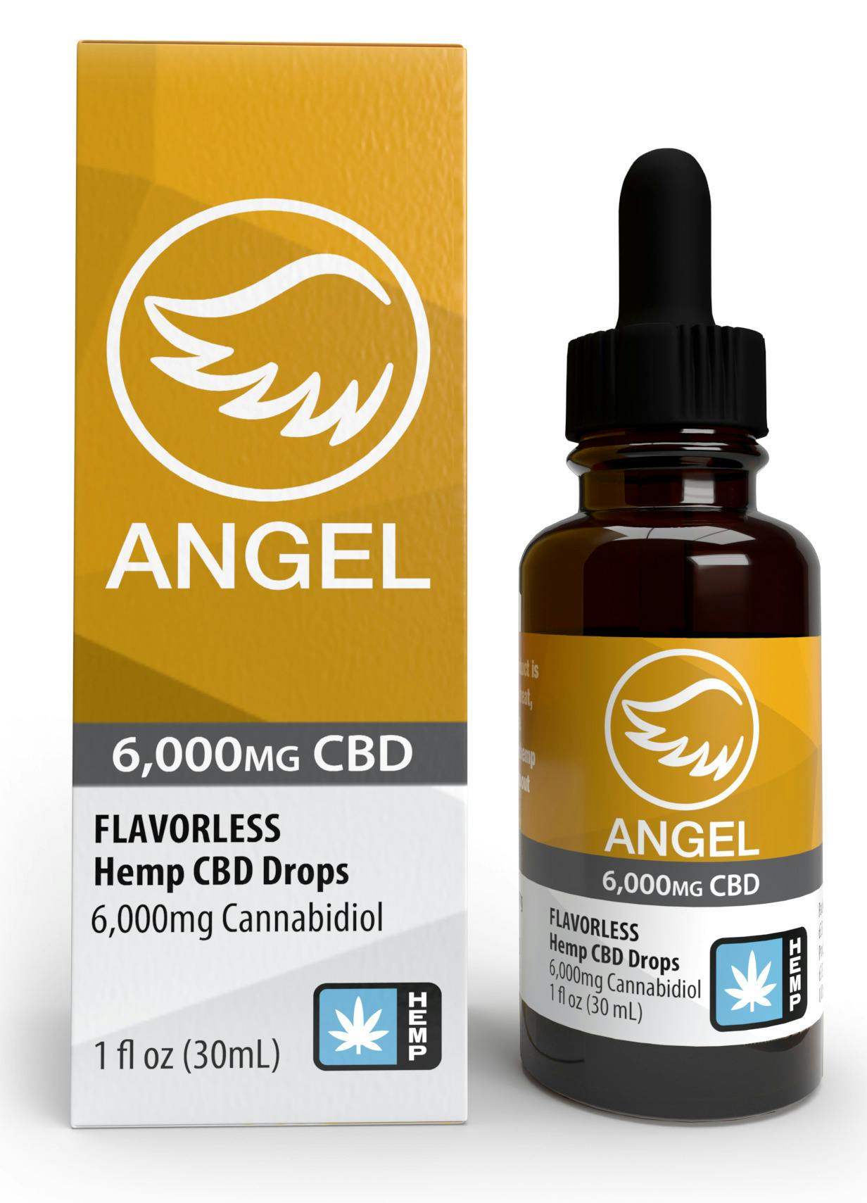 Angel Hemp CBD Drops 6000mg Unflavored