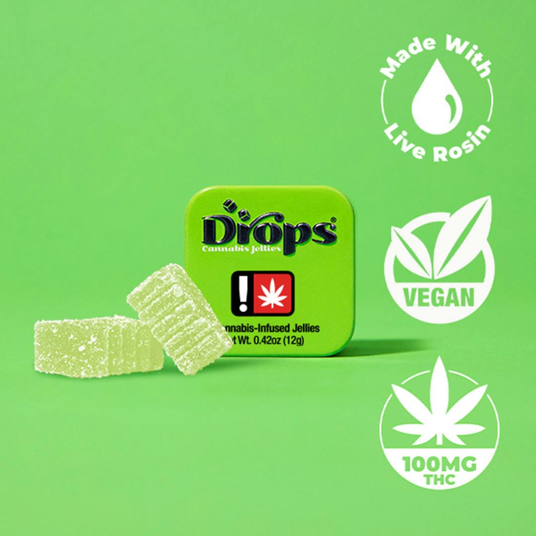Drops 100mg Lime Gummy 2 Pack at Gorge Greenery All Things Cannabis- Marijuana Dispensary Hood River