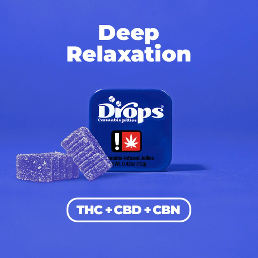 Drops Black Currant 1:1:1 THC:CBD:CBN Sleep Gummy 2 Pack at Gorge Greenery All Things Cannabis- Marijuana Dispensary Hood River