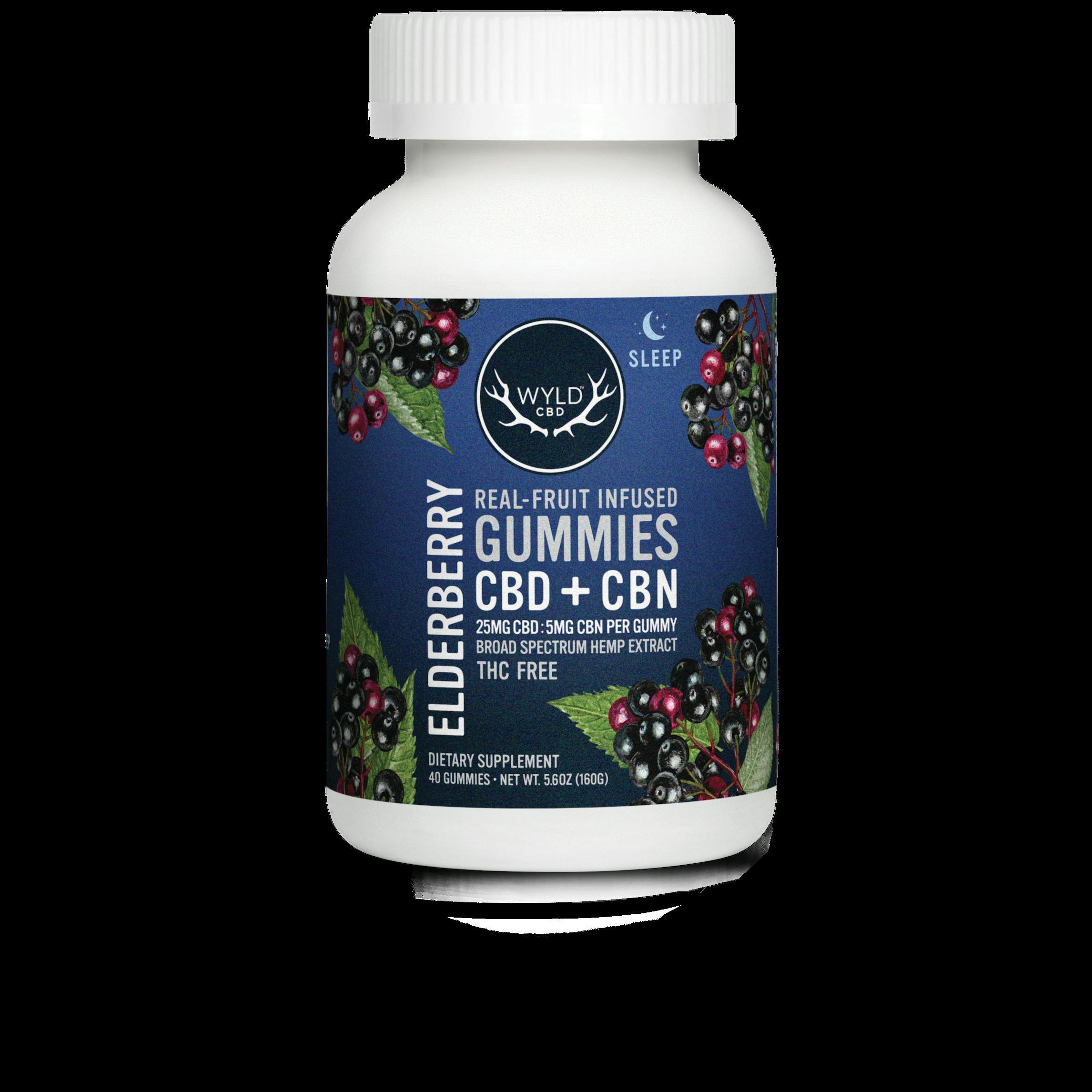 Wyld Hemp Elderberry 500mg CBD + CBN Gummies