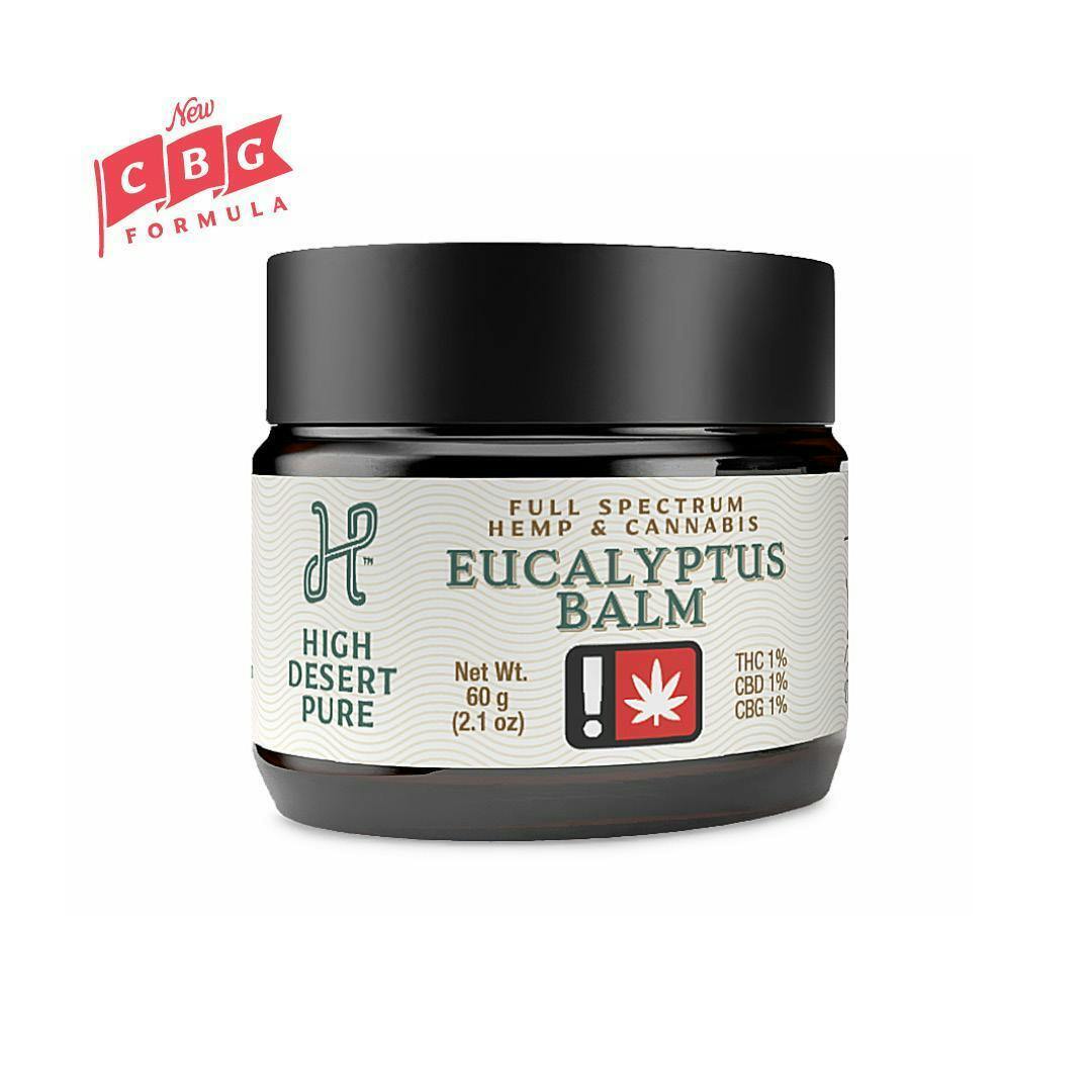 High Desert Eucalyptus Balm 1:1:1 THC:CBD:CBG at Gorge Greenery All Things Cannabis- Marijuana Dispensary Hood River