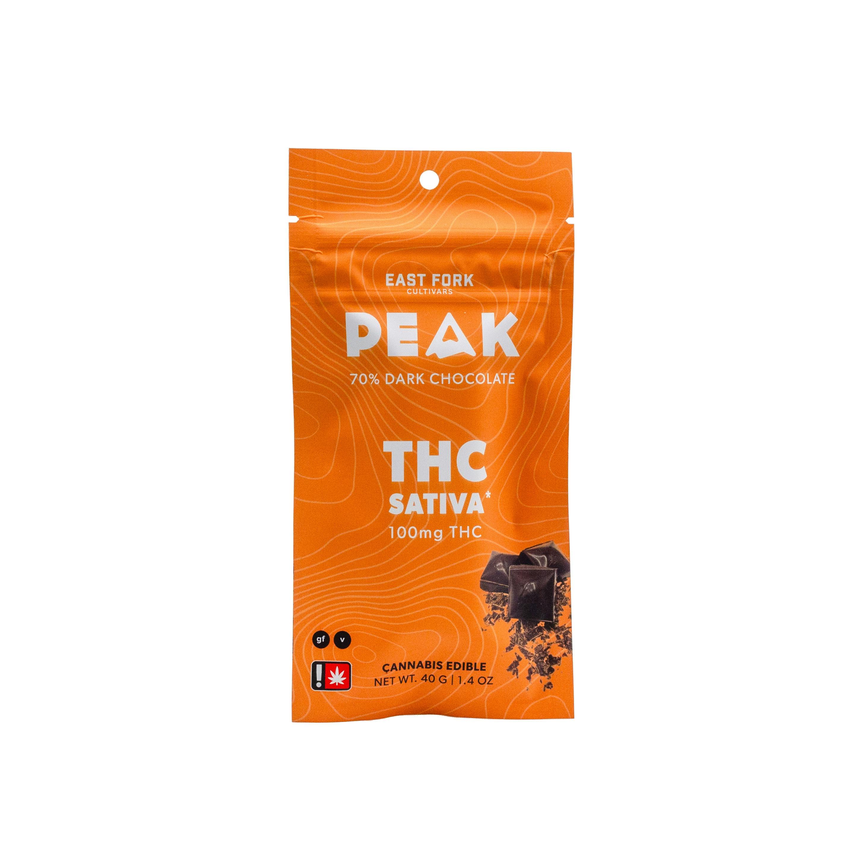 East Fork Peak Sativa Dark Chocolate Bar